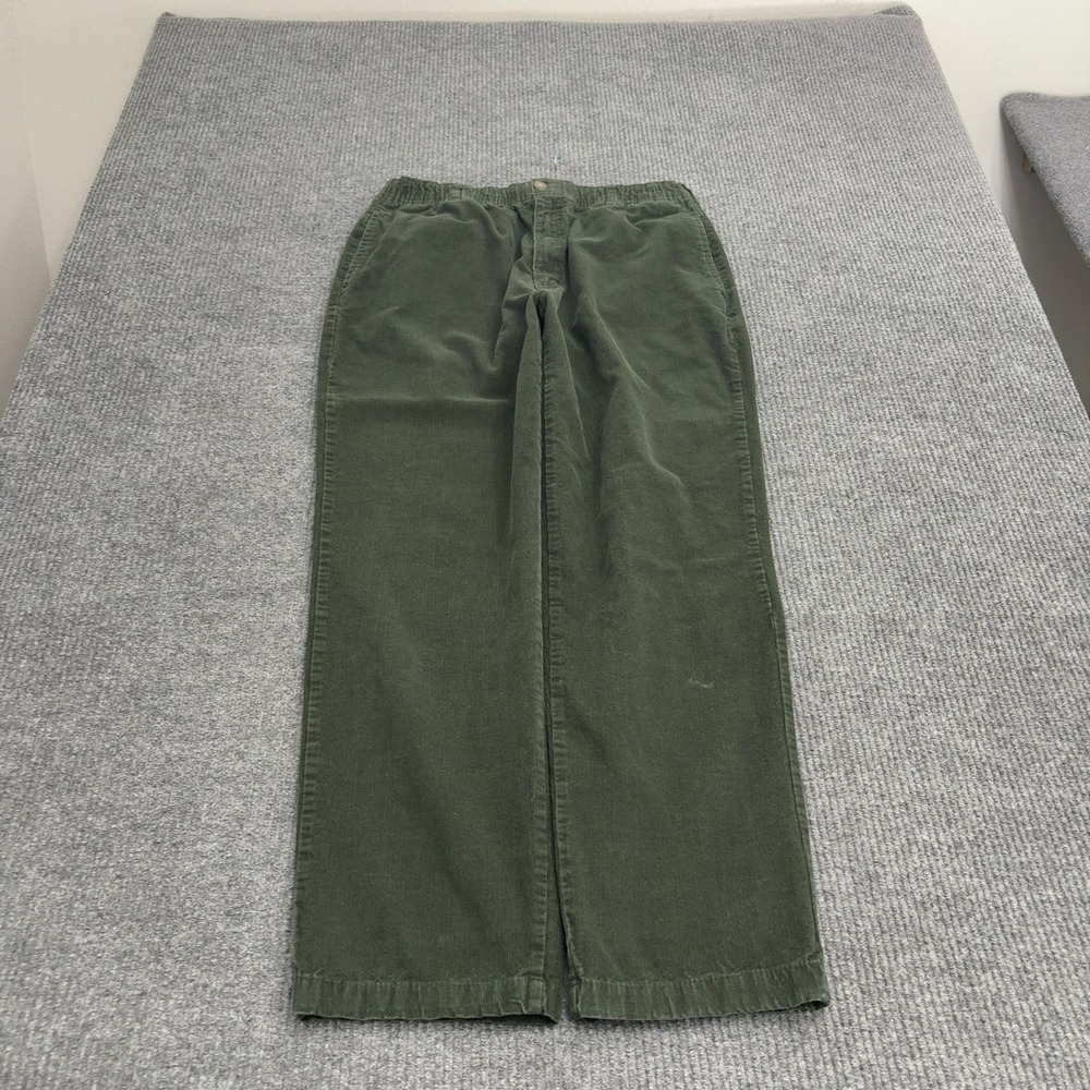 Vintage Scandia Woods Pants Mens 36 Green Cotton Corduroy Elastic Waist Gorpcore